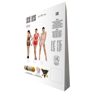 Бодістокінг мінісукня з метеликами Passion BS090 One Size white SO6390 фото
