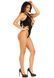 Боді Leg Avenue Opaque racer tank bodysuit, One Size, чорне, імітація шнурівки, низ &mdash; стрінги SX1079 фото 4
