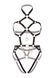 Портупея-тедді з екошкіри Leg Avenue Heart ring harness teddy M, Black, підвіска-сердечко, ланцюги SO8564 фото 5