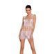 Бодістокінг мінісукня з метеликами Passion BS090 One Size white SO6390 фото 1