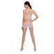 Бодістокінг мінісукня з метеликами Passion BS090 One Size white SO6390 фото 4
