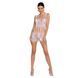 Бодістокінг мінісукня з метеликами Passion BS090 One Size white SO6390 фото 3