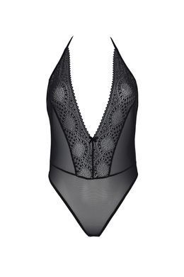 Боді Passion DROSERA BODY black, S/M, високі вирізи, верх на зав&rsquo;язках SX0471 фото