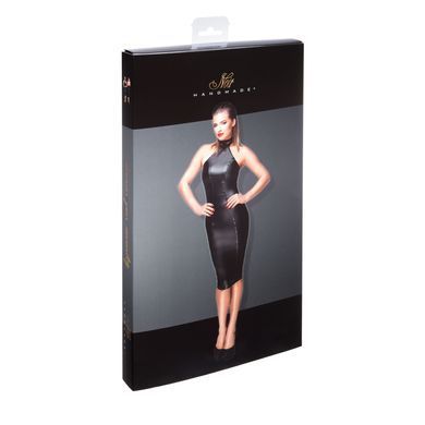 Сукня-олівець з мокрим ефектом Noir Handmade F160 Powerwetlook pencil dress, XL SX0038 фото