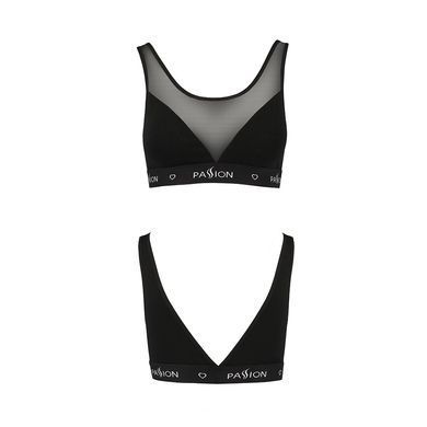 Топ з прозорою вставкою Passion PS002 TOP XL, black SO4202 фото