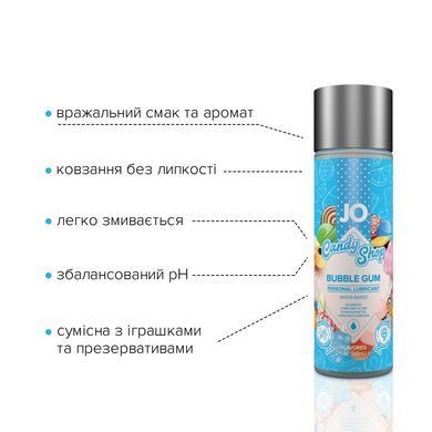 Лубрикант на водній основі JO H2O &mdash; Candy Shop &mdash; Bubblegum (60 мл) без цукру та парабенів SO2619 фото