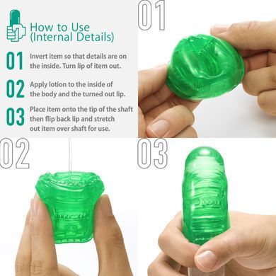 Унісекс-стимулятор Tenga UNI Emerald, зелений, з геометричним рельєфом, лубрикант у комплекті SO9805 фото