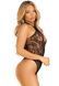 Тедді Leg Avenue Thong teddy with strappy back, One Size, чорне, еластичне мереживо, низ &mdash; стрінги SX1081 фото 3