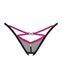 Трусики-стрінги Obsessive Novenes crotchless thong, XL/2XL, сітка, стрепи, прикраса зі стразами, від SX0624 фото 3