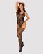 Бодістокінг Obsessive Bodystocking G324 S/M/L black, силуетний малюнок SO7245 фото 3