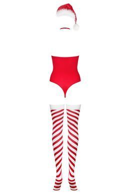 Боді Obsessive Kissmas teddy red S/M SX1152 фото