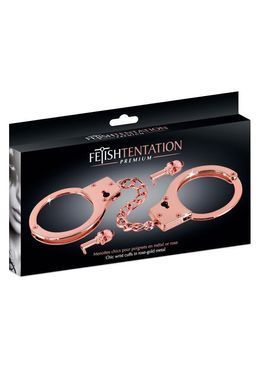 Наручники Fetish Tentation Premium Chick wrist cuffs in rose-gold metal SX1091 фото