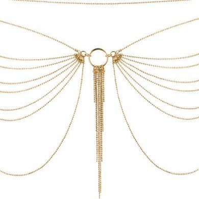 Ланцюжок на трусики або ліф Bijoux Indiscrets MAGNIFIQUE Waist Chain - Gold, прикраса на тіло SO2660 фото