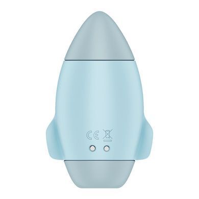 Вакуумний стимулятор з вібрацією Satisfyer Mission Control Blue, 2 незалежні мотори SO8969 фото