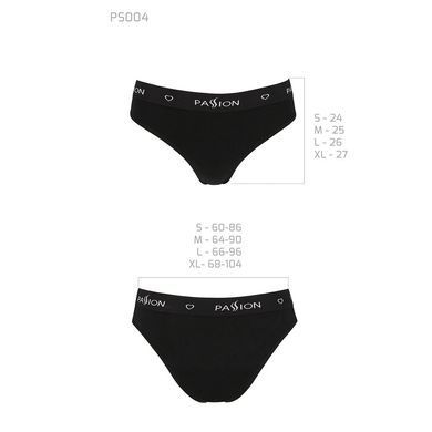 Трусики-сліпи з бавовни та еластаном Passion PS004 PANTIES S, black SO4217 фото