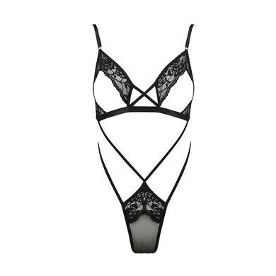Боді монокіні з відкритими грудьми Passion DIABOLINA BODY XXL/XXXL, black PS25803 фото