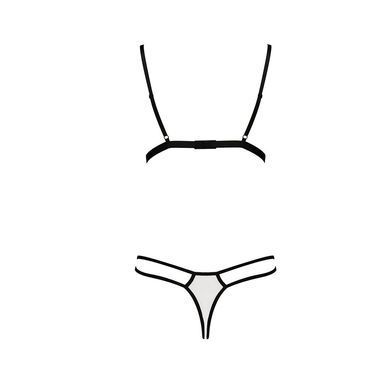Комплект білизни Passion ORIHIME SET L/XL, white, стрепи, ліф і трусики EL16407 фото