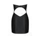 Мінісукня з екошкіри Passion CELINE CHEMISE S/M, black, шнурівка, трусики в комплекті SO6407 фото 6