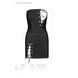 Мінісукня з екошкіри Passion CELINE CHEMISE S/M, black, шнурівка, трусики в комплекті SO6407 фото 7