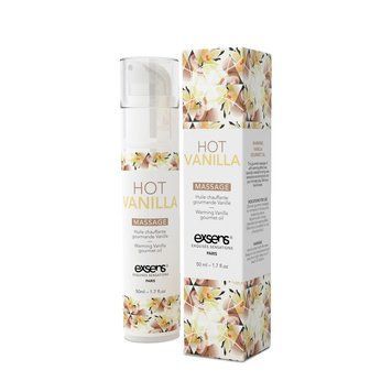 Масажна олія EXSENS Hot Vanilla 50мл розігріває, без цукру, без парабенів, їстівна SO2357 фото