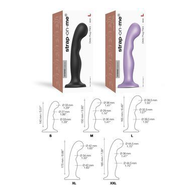 Насадка для страпона Strap-On-Me Dildo Plug P&G Black XL SO9005 фото