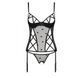 Корсет з підв'язками, стрінги Passion LOVELIA CORSET S/M, black SO4766 фото 5