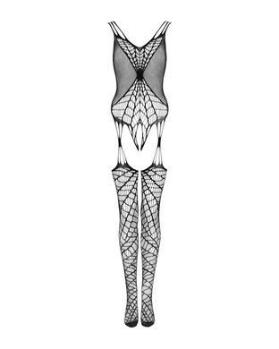(SALE) Ажурний бодістокінг під павутину Obsessive Bodystocking G325 black S/M/L, чорний, комбінезон, імітац SO7247 фото