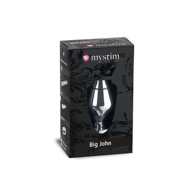 Металева анальна пробка Mystim Big John для електростимулятора, діаметр 6,5 см SX2655 фото