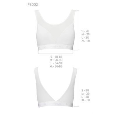 Топ з прозорою вставкою Passion PS002 TOP M, white SO4204 фото