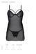 Пеньюар Passion DROSERA CHEMISE black, S/M, мереживний ліф зі стрепами, трусики в комплекті SX0474 фото 5