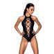 Боді з еко-шкіри з імітацією шнурівки та відкритим доступом Passion NANCY BODY L/XL, black SO5370 фото 1