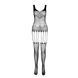 Бодістокінг Passion ECO BS001 One Size black, з доступом, імітація підв&rsquo;язок, флористичний декор SO7065 фото 3