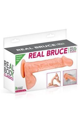 Фалоімітатор на присосці Real Body &mdash; Real Bruce Flesh, TPE, діаметр 4,2 см SO1895 фото