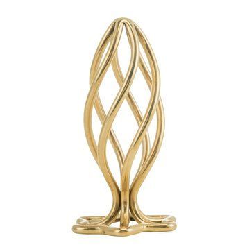 Анальна пробка LOCKINK SEVANDA Hollow Spiral Golden Metal Anal Plug - S size SX0882 фото