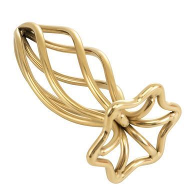 Анальна пробка LOCKINK SEVANDA Hollow Spiral Golden Metal Anal Plug - S size SX0882 фото