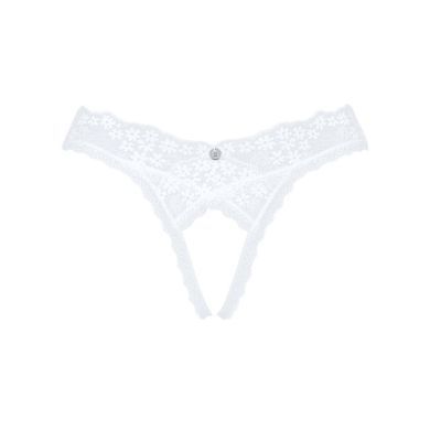 Мереживні танга Obsessive Heavenlly crotchless thong M/L, з доступом SO8189 фото