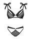 (SALE) Напівпрозорий еротичний комплект Obsessive Obsessivia 2-pcs set black L/XL, бюстгальтер та трусики, SO7298 фото 5
