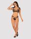 (SALE) Напівпрозорий еротичний комплект Obsessive Obsessivia 2-pcs set black L/XL, бюстгальтер та трусики, SO7298 фото 3
