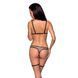 Еротичний комплект спідньої білизни Passion GABI SET L/XL beige, трусики з гартерами SO8436 фото 2