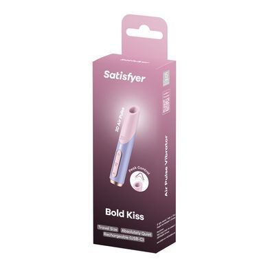 Вакуумний стимулятор Satisfyer Bold Kiss Violet, магнітна технологія 3D Air Pulse, 30 режимів роботи SX2165 фото