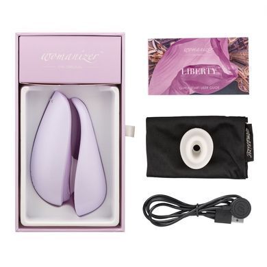 Вакуумний кліторальний стимулятор Womanizer Liberty Lilac, магнітна кришка, 2 насадки SO8746 фото