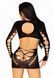(SALE) Безшовна мінісукня Leg Avenue Long sleeve cut out mini dress One size Black SO8570 фото 2