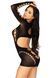 (SALE) Безшовна мінісукня Leg Avenue Long sleeve cut out mini dress One size Black SO8570 фото 3