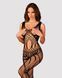 Сітчастий бодістокінг з вирізами та малюнком Obsessive Bodystocking G328 S/M/L, чорний, комбінезон SO7249 фото 1