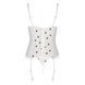 Корсет з підв'язками, стрінги Passion LOVELIA CORSET S/M, white SO4769 фото 6