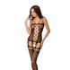 Бодістокінг Passion BS054 black, комбінезон, імітація панчох, відкритий животик PBS054B фото 1