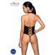 Боді з еко-шкіри з імітацією шнурівки та відкритим доступом Passion NANCY BODY XXL/XXXL, black SO5372 фото 2