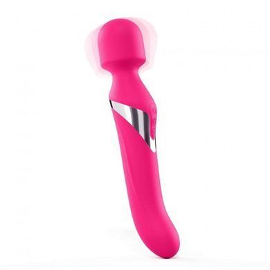 Вібромасажер 2в1 Dorcel Dual Orgasms Magenta класичний масажер і вібратор з перлинним масажем SO3090 фото