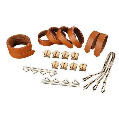 Набір із 8 ременів для зв'язування LOCKINK 8-Bondage-Straps Restraint Set - Brown SX0834 фото