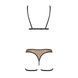 Еротичний комплект спідньої білизни Passion GABI SET XXL/XXXL beige, трусики з гартерами SO8438 фото 4